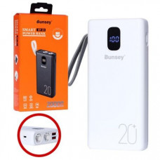 Power bank Bunsey BY-31 20000mAh 20000 мА*ч с фонарём портативное зарядное устройство