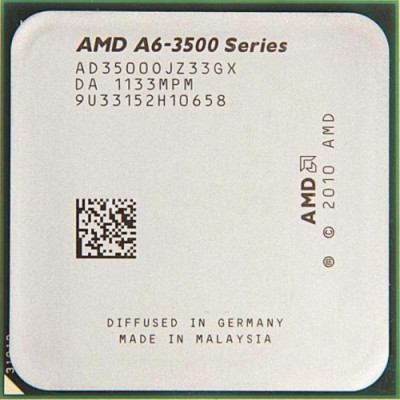 Процессор AMD A6-3500 FM1 А6 2400 MHz 3 Radeon HD 6530D Tray