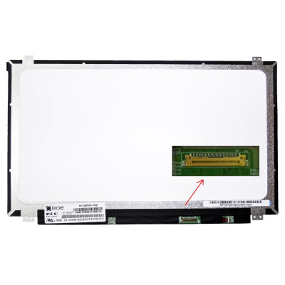Матрица для ноутбука BOE NV156FHM-N42 IPS 15.6' 1920x1080 LED 30pin eDP внизу справа SLIM Вертикальные ушки Матовая