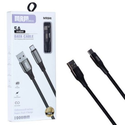 Кабель 5A USB Type-C MR84T 1m черный кабель питания