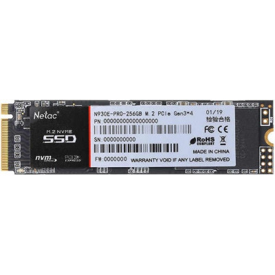 Netac SSD M.2 256GB PCI-e3.0 NVMe N930E Pro (NT01N930E-256G-E4X) 256 ГБ SSD
